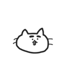 ゆるすぎる眉太い猫（個別スタンプ：1）
