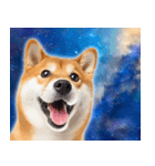 宇宙の柴犬【文字無しver】（個別スタンプ：4）