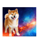 宇宙の柴犬【文字無しver】（個別スタンプ：9）