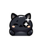 まんまる黒猫スタンプ！（個別スタンプ：6）