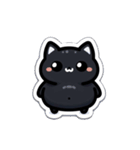 まんまる黒猫スタンプ！（個別スタンプ：13）