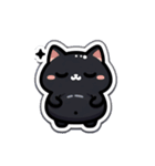 まんまる黒猫スタンプ！（個別スタンプ：16）