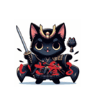 黒猫のあも（武将編）（個別スタンプ：4）