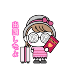 りぼんOLのお出かけ（個別スタンプ：3）