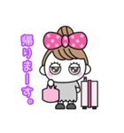 りぼんOLのお出かけ（個別スタンプ：4）