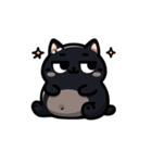 まるまる黒猫のほっこりスタンプ（個別スタンプ：3）