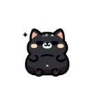 まるまる黒猫のほっこりスタンプ（個別スタンプ：8）