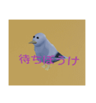 フクロウと仲間たち。3D version.（個別スタンプ：11）