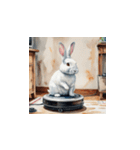毎日使える敬語ウサギ on ロボット掃除機（個別スタンプ：28）