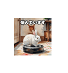 毎日使える敬語ウサギ on ロボット掃除機（個別スタンプ：36）
