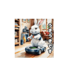 毎日使える敬語ウサギ on ロボット掃除機（個別スタンプ：38）