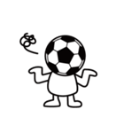 頭がサッカーボールの白い子供・ビジネス用（個別スタンプ：3）