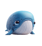 無辜な青いクジラ 絵文字(Mukona aoi kujir（個別スタンプ：1）