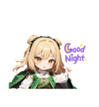 ブロンドちびキャラガール（個別スタンプ：7）