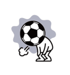頭がサッカーボールの白い子供の日常版（個別スタンプ：2）