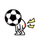 頭がサッカーボールの白い子供の日常版（個別スタンプ：7）