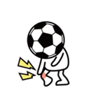 頭がサッカーボールの白い子供の日常版（個別スタンプ：8）