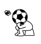 頭がサッカーボールの白い子供の日常版（個別スタンプ：9）