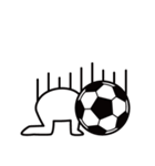 頭がサッカーボールの白い子供の日常版（個別スタンプ：11）