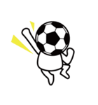 頭がサッカーボールの白い子供の日常版（個別スタンプ：16）