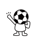 頭がサッカーボールの白い子供の日常版（個別スタンプ：21）