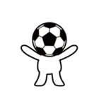 頭がサッカーボールの白い子供の日常版（個別スタンプ：23）