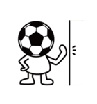 頭がサッカーボールの白い子供の日常版（個別スタンプ：26）
