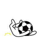 頭がサッカーボールの白い子供の日常版（個別スタンプ：28）