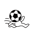 頭がサッカーボールの白い子供の日常版（個別スタンプ：34）