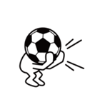 頭がサッカーボールの白い子供の日常版（個別スタンプ：35）