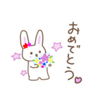 花をつけたうさぎ（個別スタンプ：19）