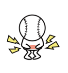 頭が野球ボールの白い子供・日常スタンプ（個別スタンプ：6）