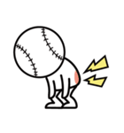頭が野球ボールの白い子供・日常スタンプ（個別スタンプ：7）