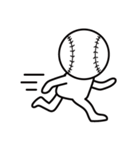 頭が野球ボールの白い子供・日常スタンプ（個別スタンプ：31）