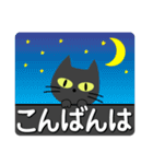 敬語スタンプ♡黒猫【デカ文字】（個別スタンプ：8）