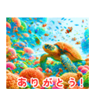 南国の海の亀:日本語（個別スタンプ：7）