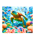 南国の海の亀:日本語（個別スタンプ：17）