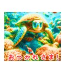 南国の海の亀:日本語（個別スタンプ：19）