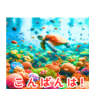南国の海の亀:日本語（個別スタンプ：26）