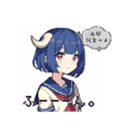 ドット絵:山羊少女（個別スタンプ：13）