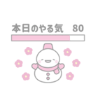 ピンク色スノーマン11【春・5月（敬語）】（個別スタンプ：32）