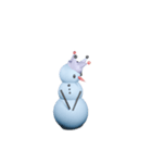 アクティブな青い雪だるま（個別スタンプ：5）