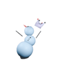 アクティブな青い雪だるま（個別スタンプ：6）