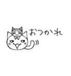 頭にネコ33・省スペース組合せで会話(猫)（個別スタンプ：16）