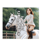 【高画質】騎乗大好き♡馬乗りお姉さん（個別スタンプ：24）