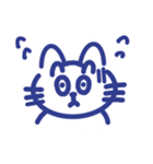 表情で伝えるねこ×ブルー（個別スタンプ：9）