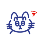 表情で伝えるねこ×ブルー（個別スタンプ：11）