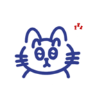 表情で伝えるねこ×ブルー（個別スタンプ：13）