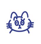 表情で伝えるねこ×ブルー（個別スタンプ：23）