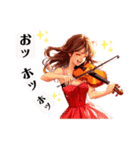 バイオリン女子 お嬢様（個別スタンプ：25）